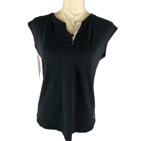 T By Talbot Women's Size S P Black Sleeveless Shirt - Picture 7 of 8